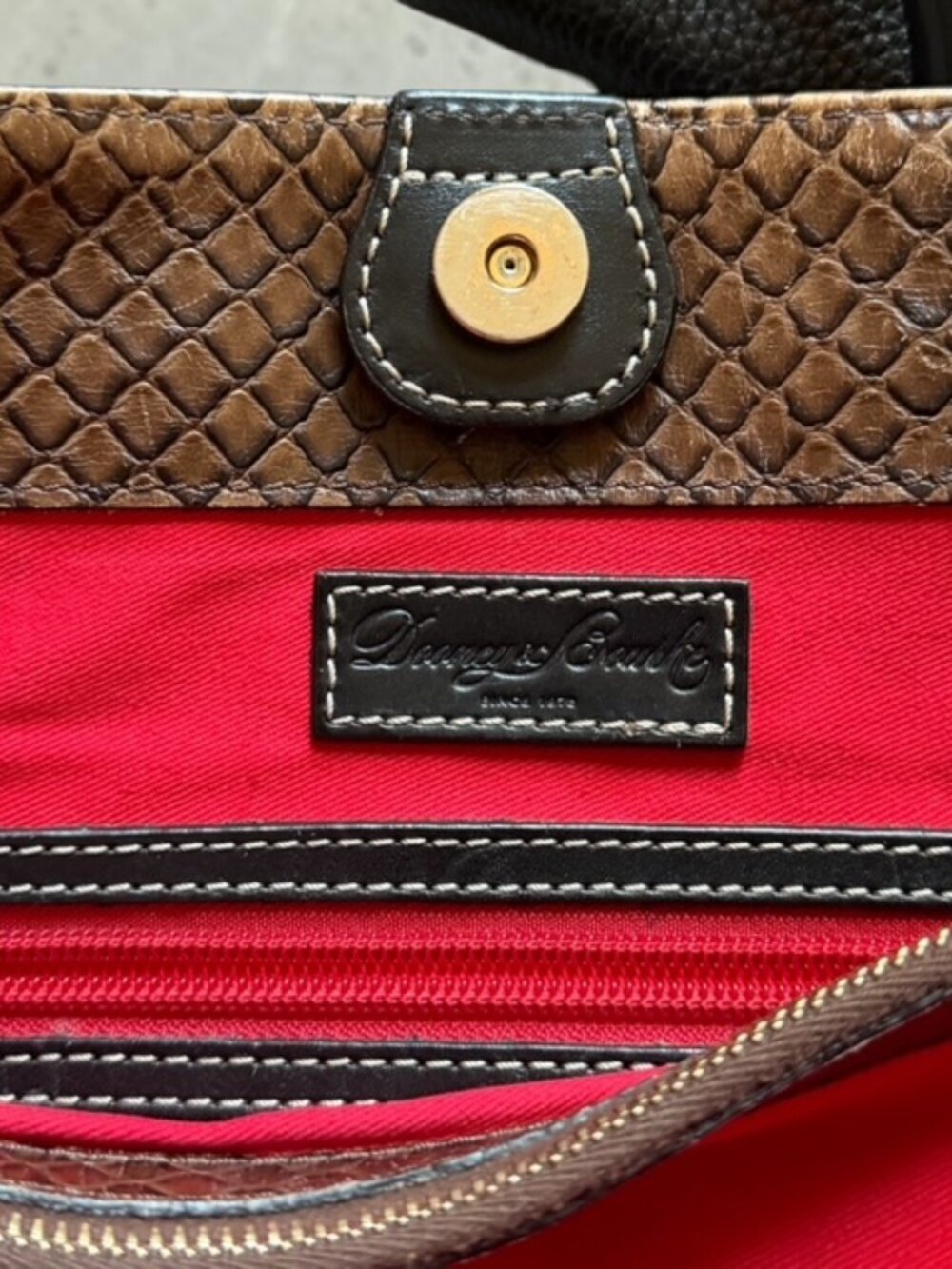 Beautiful Dooney & Bourke Pebbled Leather Tote in a rich brown shade 🤎✨ - Picture 4 of 11